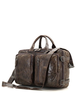 Сумка-рюкзак трансформер коричнева | 6265073