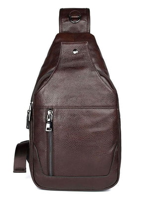 Рюкзак на одне плече коричневий | 6265508