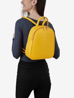 Рюкзак кожаный желтый | 6268478