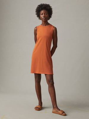 Платье-майка оранжевое | 6270565