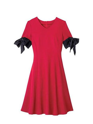 Платье А-силуэта красно-черное | 6270582