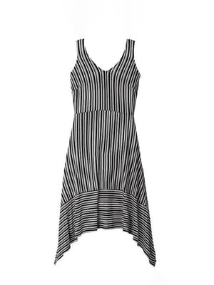 Сукня А-силуету чорно-біла в смужку | 6270774