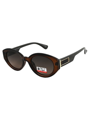 Сонцезахисні окуляри чорно-коричневі | 6271378