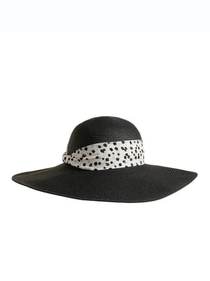 Шляпа черная с декором | 6272714
