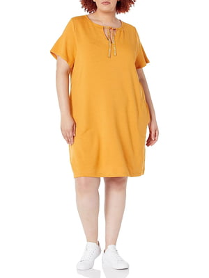 Платье-футболка желтое | 6272869