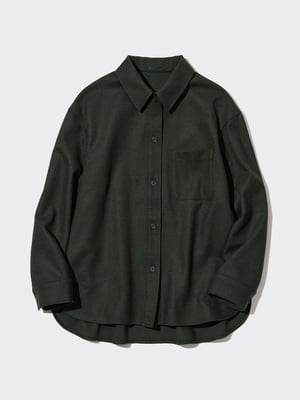 Куртка-рубашка темно-зеленая | 6273035