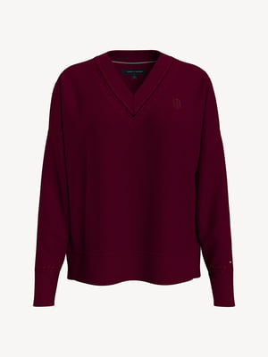Пуловер бордовий | 6273318