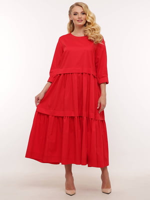 Платье А-силуэта красное | 6271702