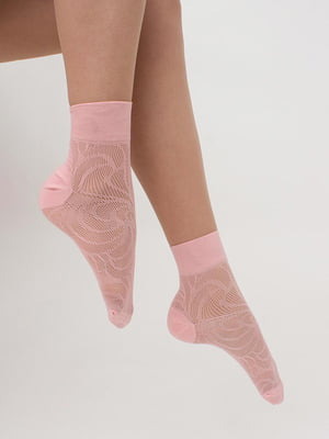 Носки розовые с рисунком | 6275397