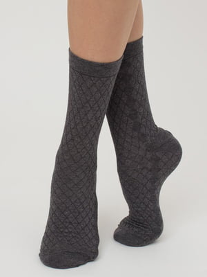 Шкарпетки сірі в ромби | 6275444