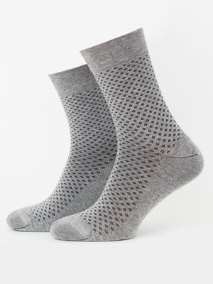 Шкарпетки сірі з візерунком | 6275678
