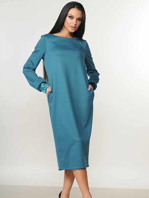 Платье-футляр синее | 6269764