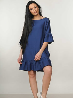 Сукня-футляр темно-синя | 6269766