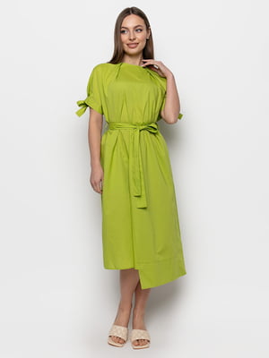 Платье А-силуэта зеленое | 6276299