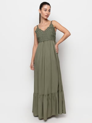 Сукня А-силуету кольору хакі | 6276430