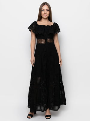 Платье А-силуэта черное | 6276432