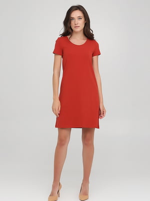 Сукня А-силуету теракотового кольору | 6279733