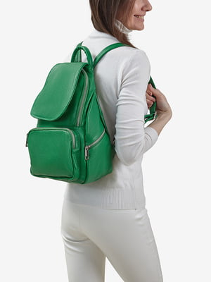 Рюкзак шкіряний зелений | 6279932