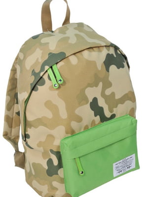 Рюкзак кольору хакі з принтом | 5966106