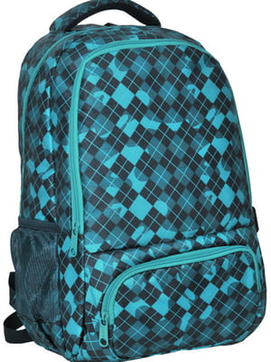 Рюкзак бирюзового цвета в принт (21L) | 5966111