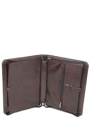 Папка-портфель чоловіча із еко шкіри Exclusive коричнева | 6277636