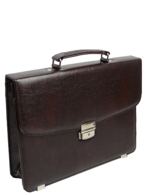 Невеликий чоловічий портфель із еко шкіри Exclusive, Україна коричневий | 6277802