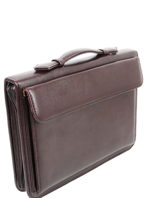 Мужская деловая папка, портфель из эко кожи Exclusive 711200 бордовая | 6277818