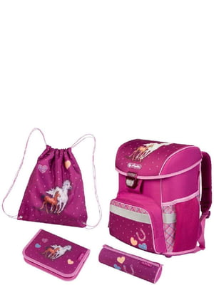 Рюкзак рожевий з принтом | 6278043