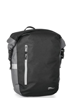 Велосипедная сумка на багажник, рюкзак 2 в 1 Crivit 20 л черный с серым | 6278174