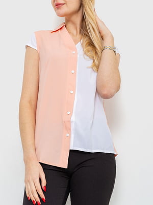 Блуза біло-персикова | 6280194