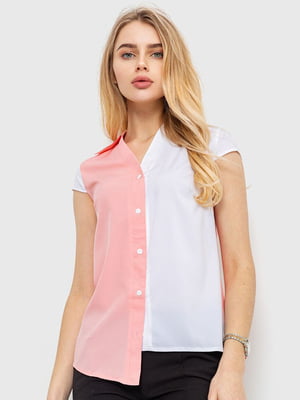 Блуза бело-розовая | 6280196