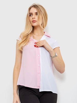 Блуза бело-розовая | 6280197