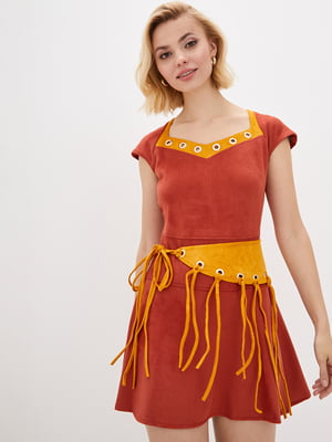 Платье терракотово-янтарного цвета «Босфор» | 6282185