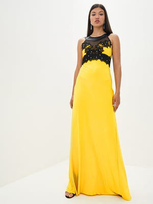 Сукня жовто-чорна «Кассандра» (без шлейфу) | 6282231