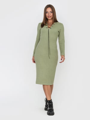 Сукня-футляр зелена "Мірабель" | 6282286