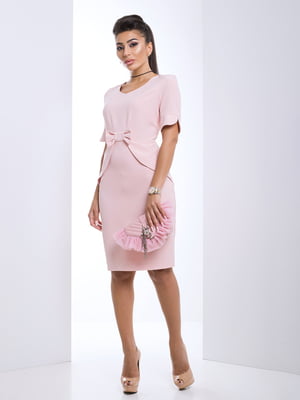 Платье-футляр розовое "Регина" | 6282316