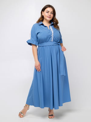 Сукня А-силуету блакитна "Луїза" | 6282544