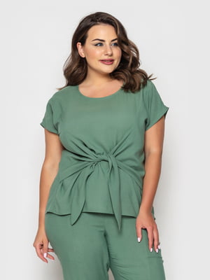 Блуза оливкового кольору "Балі" | 6282647