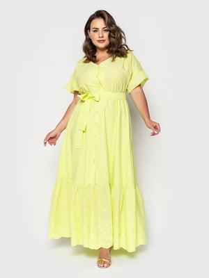 Сукня А-силуету жовта "Сюзанна" | 6282719