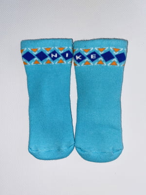 Шкарпетки блакитні з візерунком | 6285829