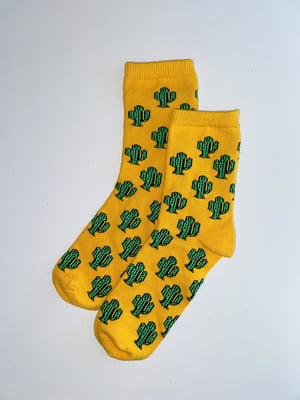 Шкарпетки жовті з малюнком | 6285873