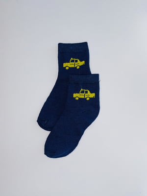 Шкарпетки темно-сині з малюнком | 6286018