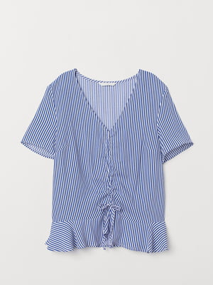 Блуза біло-синя у смужку | 6286054