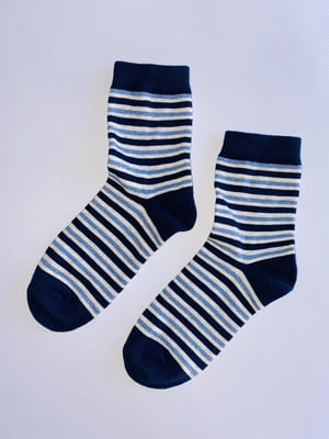 Шкарпетки синьо-білі в смужку | 6286077
