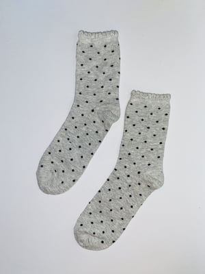 Шкарпетки сірі в горох | 6286082