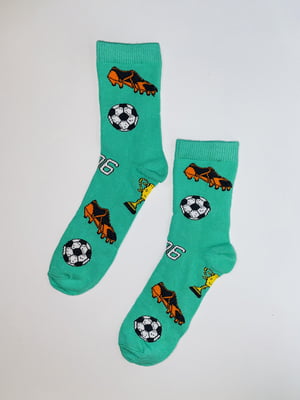 Шкарпетки зелені з малюнком | 6286154