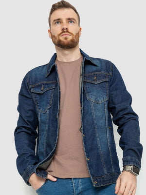 Куртка джинсова темно-синя | 6286435