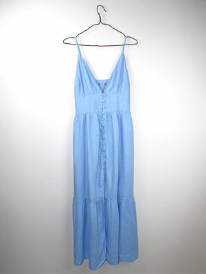 Платье А-силуэта голубое | 6286761