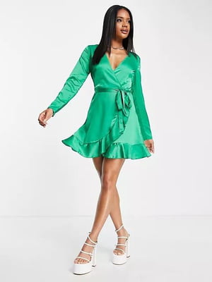 Платье А-силуэта зеленое | 6286944
