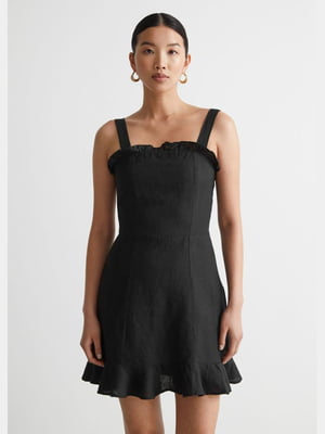 Платье А-силуэта черное | 6287256